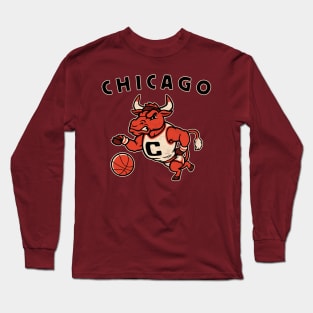 Vintage Bulls Mascot Long Sleeve T-Shirt